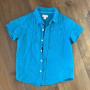 Cat & Jack Vibrant Blue Button Down Shirt